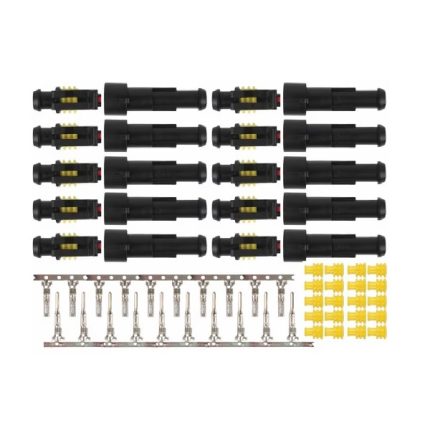 Weatherproof Terminal Connector Set - 1 Way With Male and Female Blocks in Polybag - 1.5mm Cable - 10 Pack