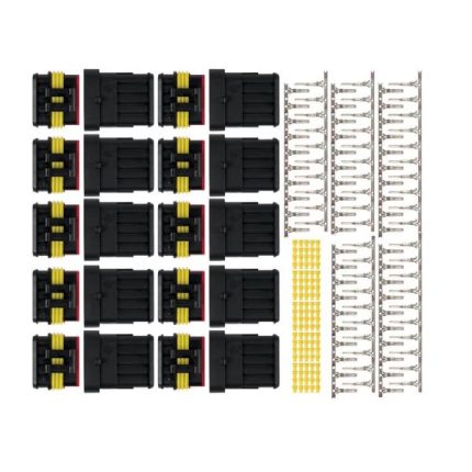 Weatherproof Terminal Connector Set - 5 Way With Male and Female Blocks in Polybag - 1.5mm Cable - 10 Pack