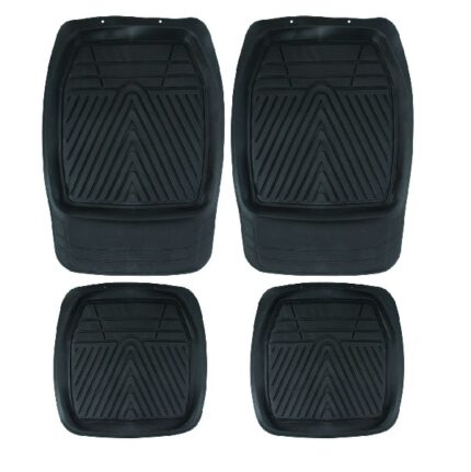 4X4 Mat Set Black 4 Pieces Pvc