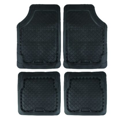 4X4 Mat Set Black 4 Pieces Pvc