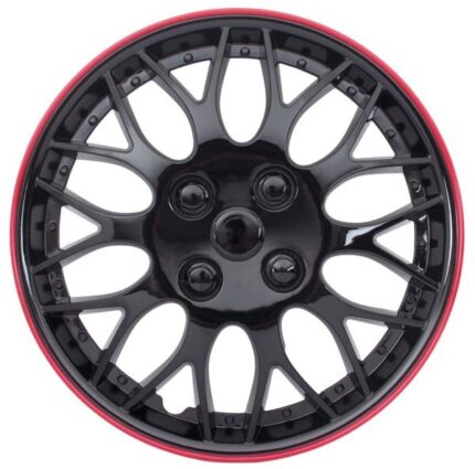 14 Inch Black/Red Wheel Cover Singles