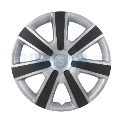 14 Grey & Carbon Wheel Cover Set