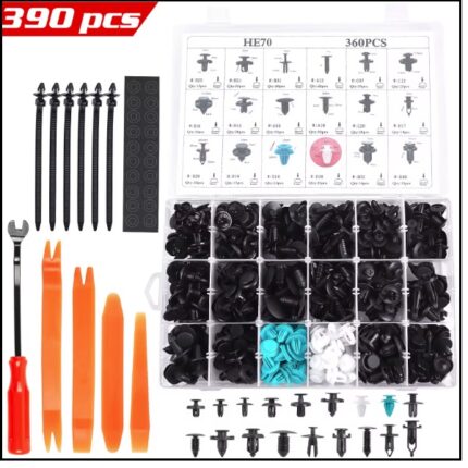 HE70 - Panel Clips Assorted 390 Pieces With Tools