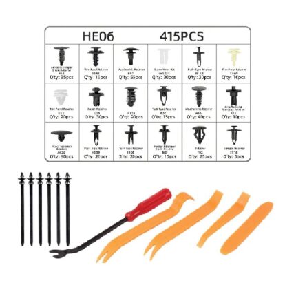 HE06 - Panel Clips Assorted 456 Piece With Tools