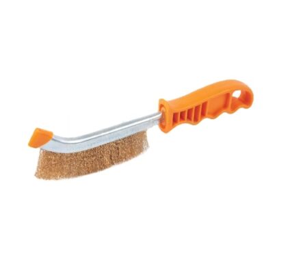 Knife Brush 250mm Steel Wire - Copper coated