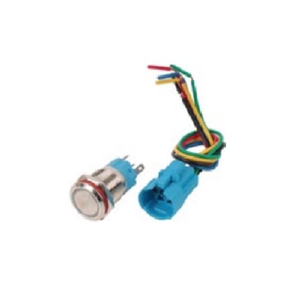 12V Metal Starter Switch (Amber) With Plug 5Amp