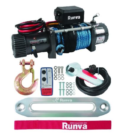 Runwa 12000Lbac(5443kg 12V Winch With Synthetic Rope