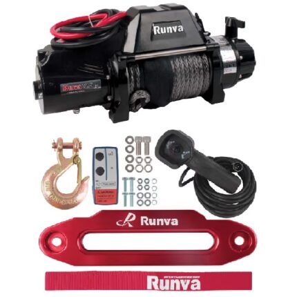 12500Lb 12V Winch With Synthetic Rope Ip67 Synthetic Rope 9mm 16000lbs(7257kg)