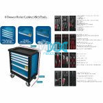 Tool Kit 174 Piece 6 Drawer W/4 Wheels