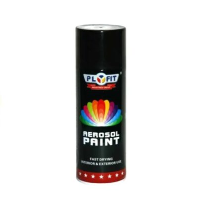 Plyfit Aerosol Spray Paint - Flat Black - 300ml