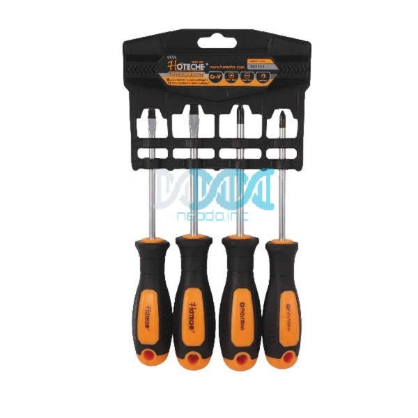 NEO-16638 6 Pieces Screwdriver Set Philips/Flat -Black Tip with Magnetic