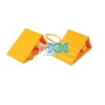 Wheel Chock Plastic With Rubber Mat