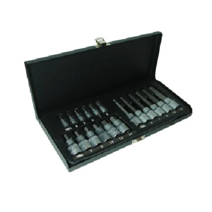 Hoteche Hex Bit Set 18 Piece 1/4 & 1/2 Drive