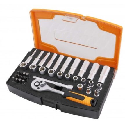 Hoteche Socket Set 37 Piece 1/4 Drive With Ratchet
