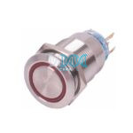 On/Off Water Proof Switch Metal Red Led 12V