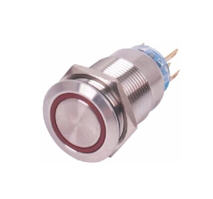 On/Off Water Proof Switch Metal Red Led 12V