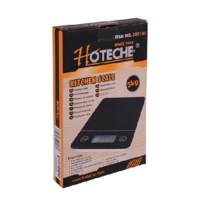Hoteche Digital Kitchen Scale - 5kg Capacity (Black)