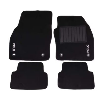 Carpet Set Volkswagen Polo 8 Black 4 Piece
