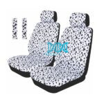 Car Seat Covers Covers Front Set Black and White