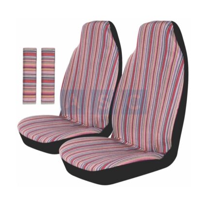 Car Seat Covers Covers Front Set Multi-Color Stripe 