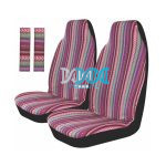 Seat With SeatBelt Cover High Back Front Set