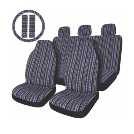 Car Seat Covers Covers Purple Multi-Color Stripe