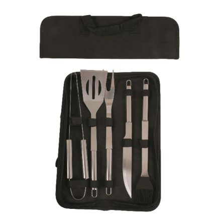 Braai Tool Set Stainless Steel With Carry Bag - 5 Piece