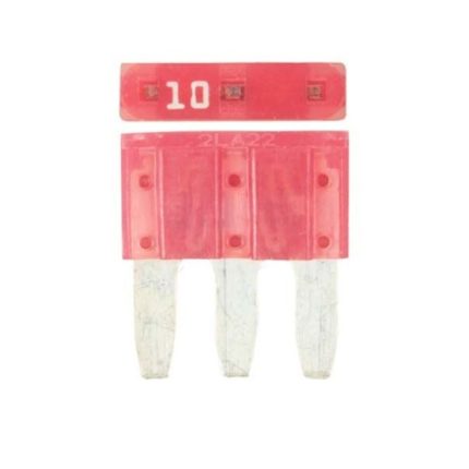 3 Pin Blade Fuse 10Amp 100 Piece Pack