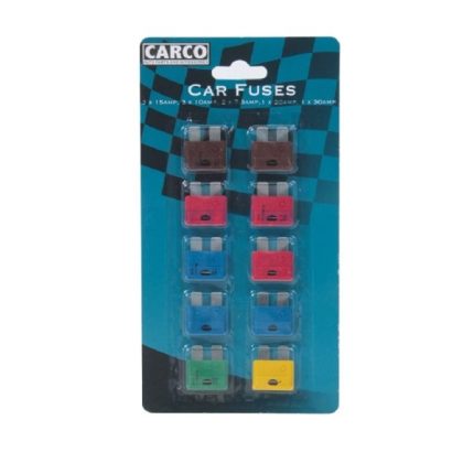 Fuse Set 10 Piece Plug-In Carded -7.5ampx 2/10ampx 3/15ampx 3/20/30amp x1
