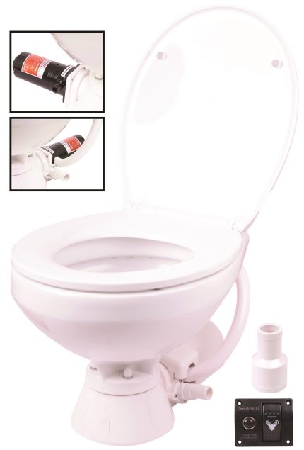 Seaflo Electric 12V Regular Marine Toilet White