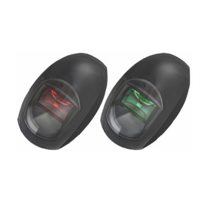 Port & Starboard Led Lamps Set 112.5 Deg Navigation 2Nm Black 12V 2W