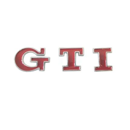 Sticker Gti Red With Chrome Edging