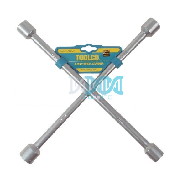 NEO-09018 Wheel Spanner 4 Way High Quality Silver