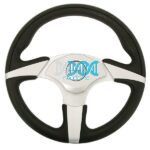330mm Steering Wheel - - Black And Silver