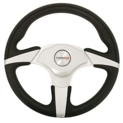 330mm Steering Wheel - - Black And Silver