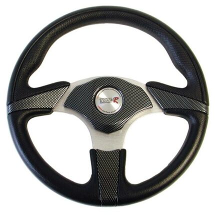 330mm Steering Wheel - - Carbon And Silver