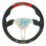 350mm Pvc Steering Wheel - Red