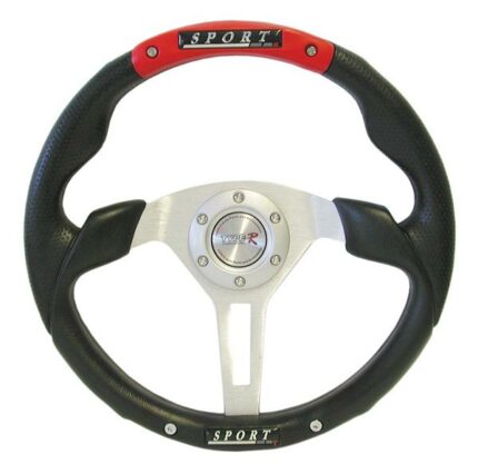 350mm Pvc Steering Wheel - Red