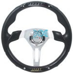 350mm Pvc Steering Wheel - Black