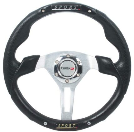350mm Pvc Steering Wheel - Black