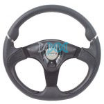 350mm Pvc Steering Wheel - Black