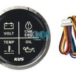 4 Function Led 52mm Warning Gauge - Black