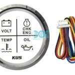 DISCONTINUED - 4 Function Led 52mm Warning Gauge - White