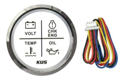 DISCONTINUED - 4 Function Led 52mm Warning Gauge - White