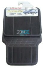 4 Piece Rubber Car Mat Black