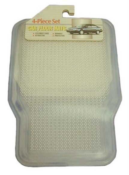 4 Piece Vinyl Mat Set Clear