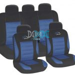 Seat Covers 9 Piece Blue Racing Sport