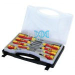 9 Piece Screw Driver Set Bl/White Pla