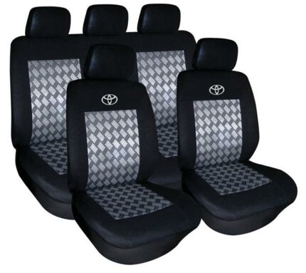 Seat Cover 9 Piece Black Toyota