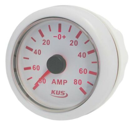 Amp Meter With Amp Sensor 52mm White
